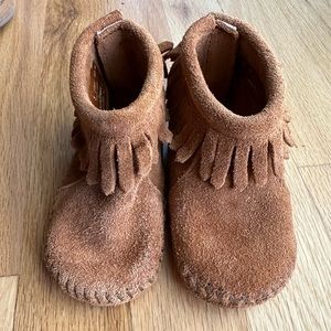 Minnetonka leather booties